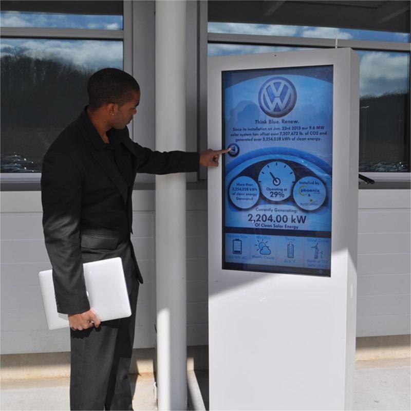 Floor stand 98 inch stasiun bis bukti banyu njaba signage digital